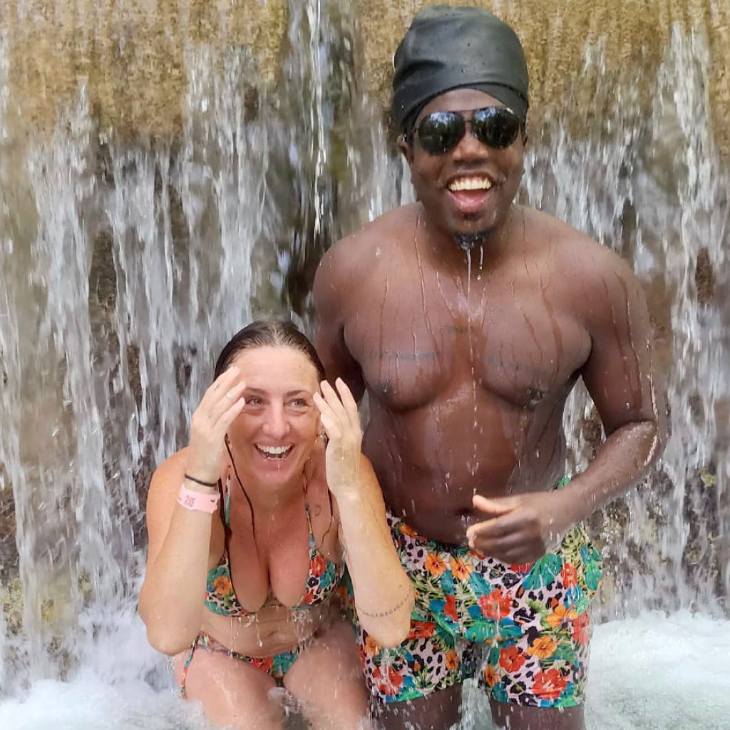 Tropical Bae Leopard Couples Matching Swimsuit